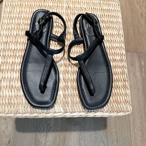 j.crew black sandals. Size 7